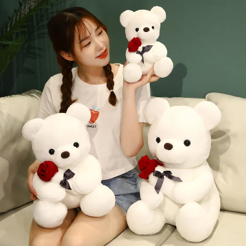 Jouet en peluche ours Rose, peluches douces pour la maison, canapé, oreiller, ornement, cadeaux pour enfants, cadeaux de saint-valentin, décorations de fête de mariage