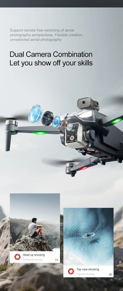 K18 Max RC Drone 8K double caméra sans brosse GPS 5G évitement d'obstacles pliable télécommande UAV grand écran quadrirotor VS K19