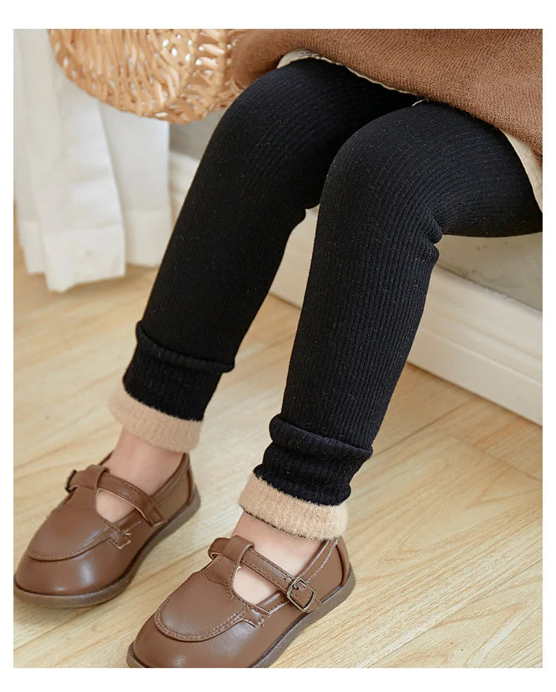 Leggings d'hiver pour enfants, pantalon avec sourire extra, pour filles