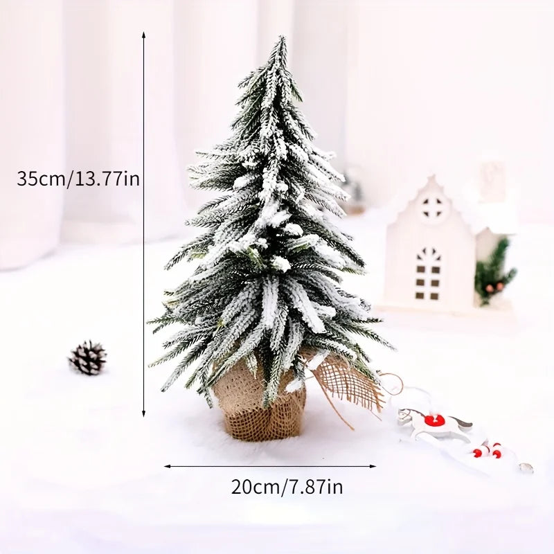 Christmas Creative Mini Snow Fir Small Christmas Tree Christmas Tree Decorations Restaurant Bar Interior Decoration Supplies
