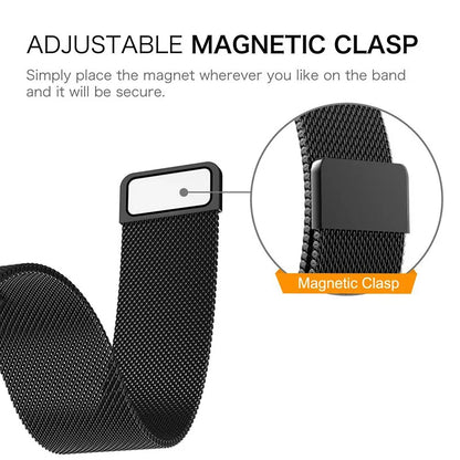 Bracelet à mailles milanaises en métal pour montre connectée Fitbit Versa 4/Versa 3 Bracelet officiel pour Fitbit Sense 2-1 Correa magnétique