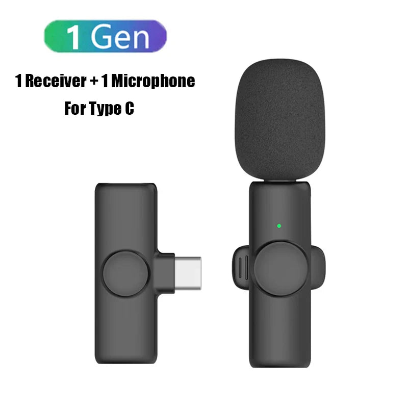 Microphone Lavalier sans fil professionnel pour iPhone iPad Android ordinateur portable enregistrement vidéo en direct entretien de jeu utilisation professionnelle