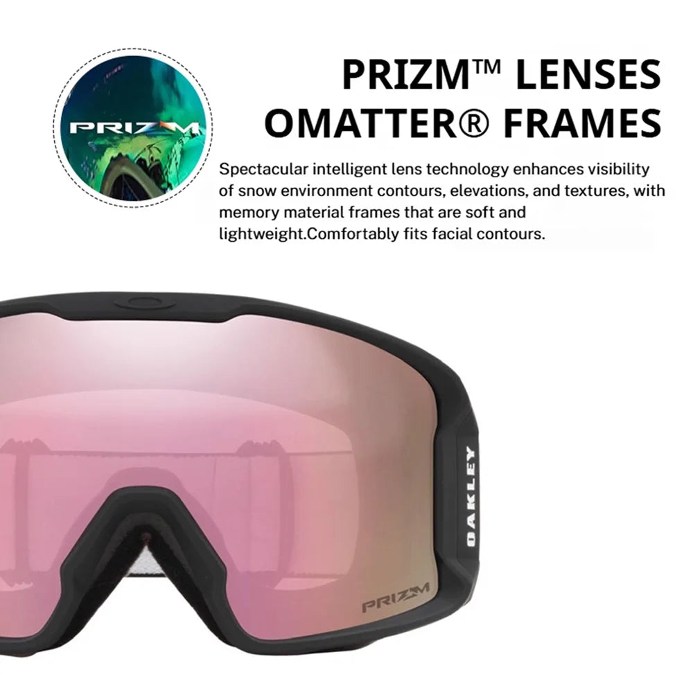 Oakley Line Miner [M] Ski Goggles, Snow Goggles with Prizm Lenses, Model [7093], Unisex Protective Eyewear