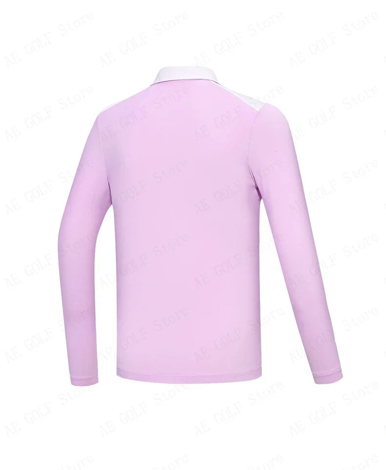 PGM Girls Golf Long Sleeve T Shirts Golf Wear for Kids Comfortable Skin Friendly Sports Fabric Children's Clothing YF548
