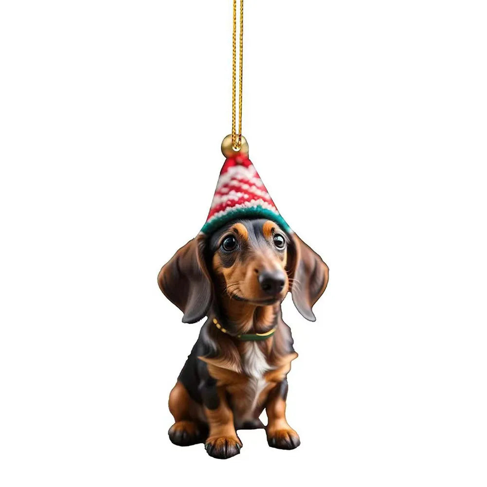 Cute Dog Car Hanging Home Tree Pendant Halloween Christmas Tree Pendant Home Decoration Window Car Ornament Backpack Ornament