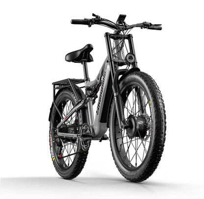 Shengmilo S600 gros pneu vélo électrique 2000W avec deux moteurs 48V17.5AH batterie 26 pouces e vélo adulte, vélo électrique de montagne