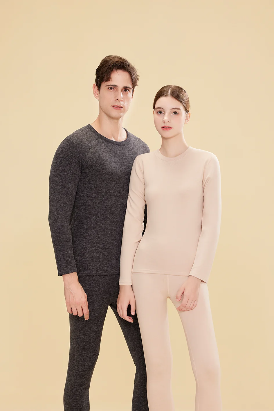 1 ensemble de sous-vêtements thermiques chauds en laine et soie pour femmes, ensembles de vêtements thermiques longs pour l'automne et l'hiver