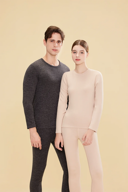 1 ensemble de sous-vêtements thermiques chauds en laine et soie pour femmes, ensembles de vêtements thermiques longs pour l'automne et l'hiver