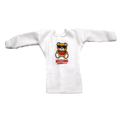New 30cm 1/6 Doll little bear print white dress Daily Wear Accessories Clothes for Barbies doll
