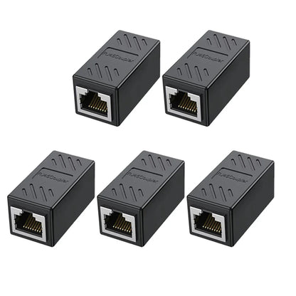 Kebidumei RJ45 Coupler Network Cable Extender 1000Mbps CAT5 CAT6 Ethernet Cable Extender Ethernet LAN Splitter Connector Adapter