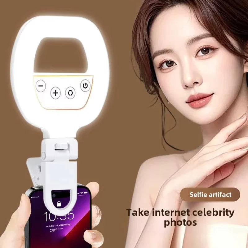 Lumière de remplissage pour téléphone Portable W60, lumière de beauté pour Selfie Portable, lampe de poche Rgb pour atmosphère de type anneau de charge