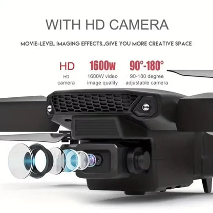 Drone professionnel E88 4K avec caméra grand angle HD 1080P, WiFi, FPV, recommandé de tenir un importateur RC pliable, hélicoptère quadrirotor, jouets pour enfants