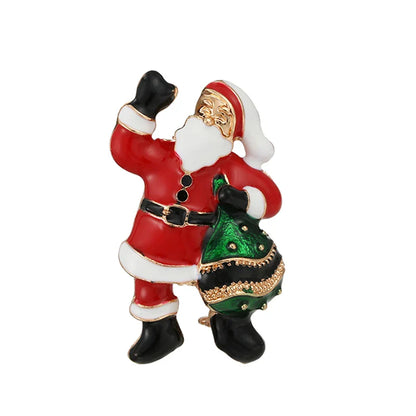 Christmas Brooches for Men and Women, Santa Claus Hat, Gloves, Bells, Socks, Rhinestone Suit, Metal Brooches, Badges, New Year Gift, 2022