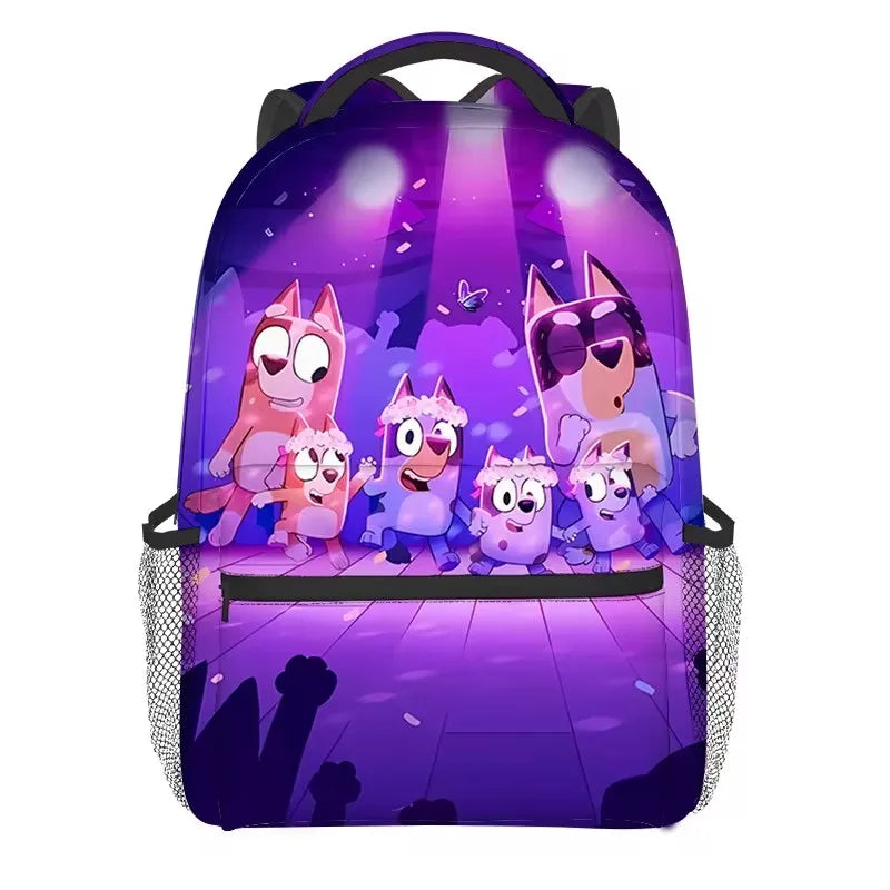 2024 New Bluey Animation Peripheral Children'S Outdoor Storage Bag Printed Backpack School Student Large Capacity Travel Bag