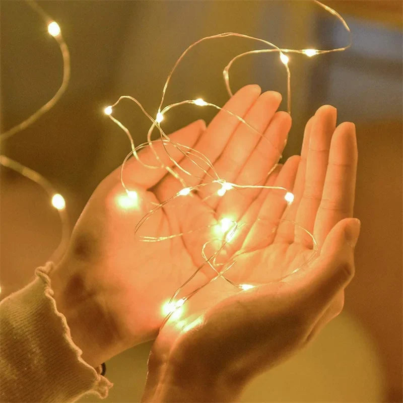 Guirxiété lumineuse LED dégradée USB, fil de cuivre, 20m, 200LED, guirxiété de lampe extérieure de vacances, arbre de Noël, décoration de fête de mariage