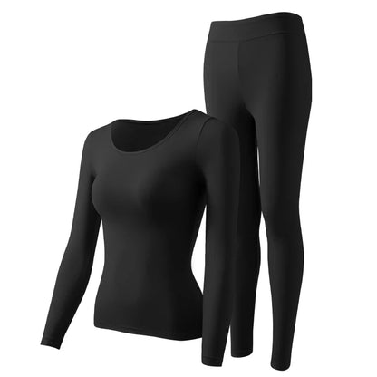 Chemises de soins de la peau à l'acide hyaluronique, appairage thermique d'hiver, sous-vêtements Ultra-fins à manches longues à haute élasticité, ensembles de couches de Base pour femmes
