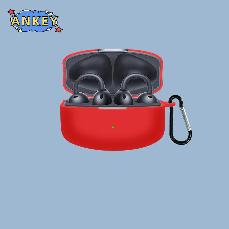 For OPPO Enco Clip Earphone Silicone Case Earbuds Waterproof Shockproof Soft Protective Headphone Cover Headset Skin with Hook