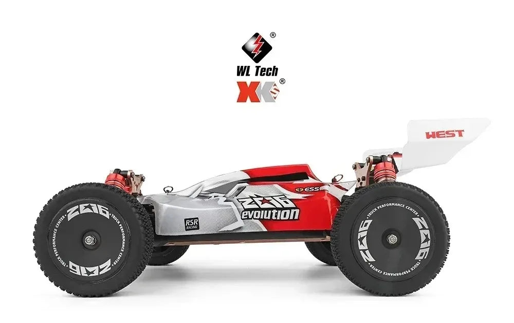 WLtoys 124016 124017 V8 75 km/h Voiture télécommandée électrique 4x4 sans balais haute vitesse tout-terrain Drift pour adultes