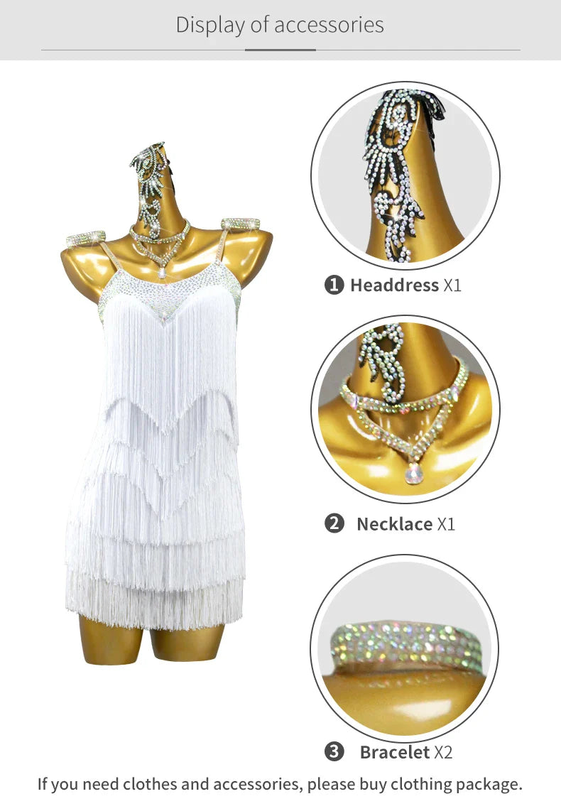 Nouvelle robe de danse latine pour femmes 2026, tenue d'entraînement de danse de salon, costume de bal féminin, jupe courte sexy pour salsa, jupe adulte, tenue de sport