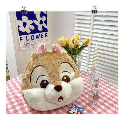 Plush Cartoon Chipmunk Squirrel  Large Capacity Shoulder Bag Sweet Versatile Cute Women's Bag Stitch Mobile Cosmetics Storage