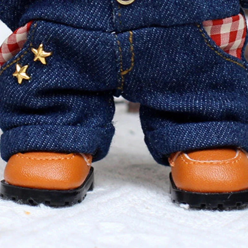 Tenue de cowboy de poupée Labubu de 17 cm – Ensemble de costumes de style occidental avec chapeau et bottes, décorations pour poupées, accessoires sur le thème du Wild West