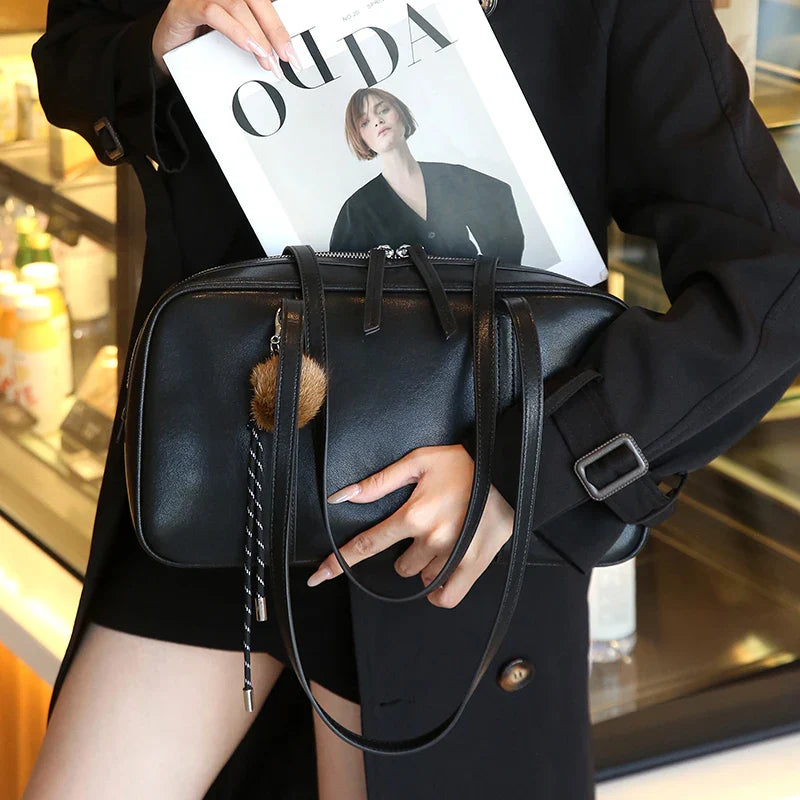Sacs à bandoulière en cuir véritable de vache pour femmes, sacs à main de luxe de styliste de mode pour dames, sac à main rétro en cuir de vache Boston pour les déplacements