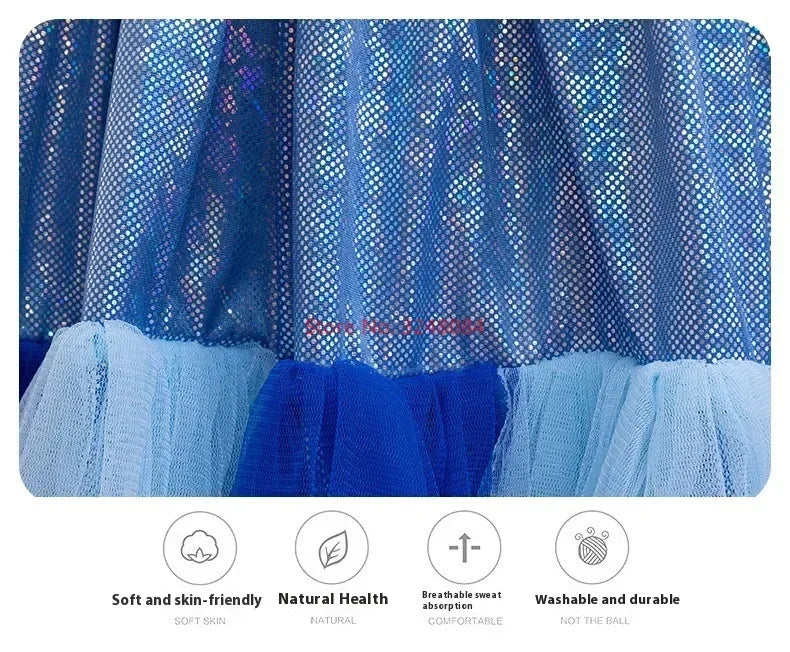 Nouvelle robe à bretelles d'été Bluey Anime pour fille, mignonne, pour fête d'anniversaire d'enfants, robe de soirée, robe de princesse, cadeau surprise pour fille