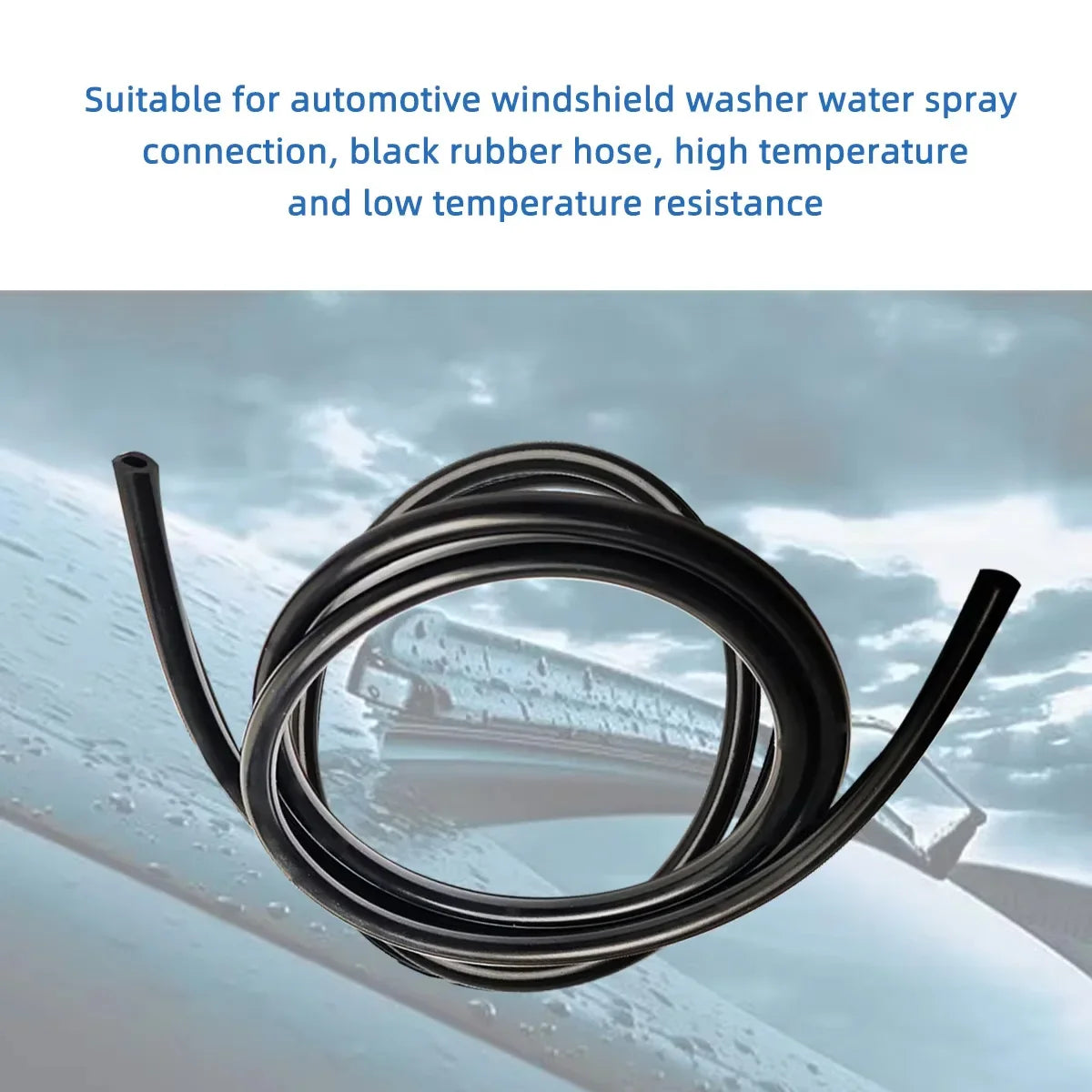 1/2/3/4M Washer Nozzle Hose Windshield Wiper With Connector Kit T Y Straight Pipe Windshield Spray Hose Fluid Pipe