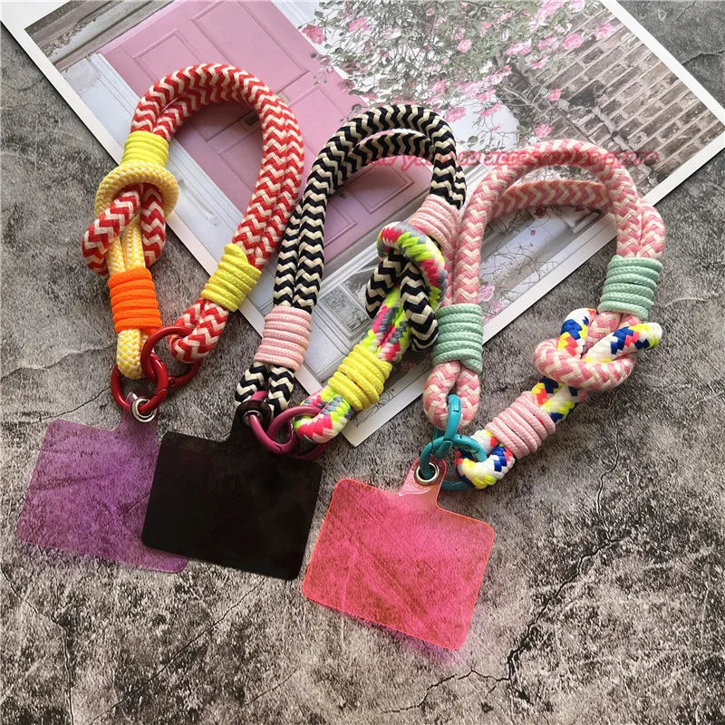 Cell Phone Wrist Strap With Patch Bracelet Telephone Lanyard Small Fresh Smartphone Strap Bag Cellular Pendant Premium Keychain