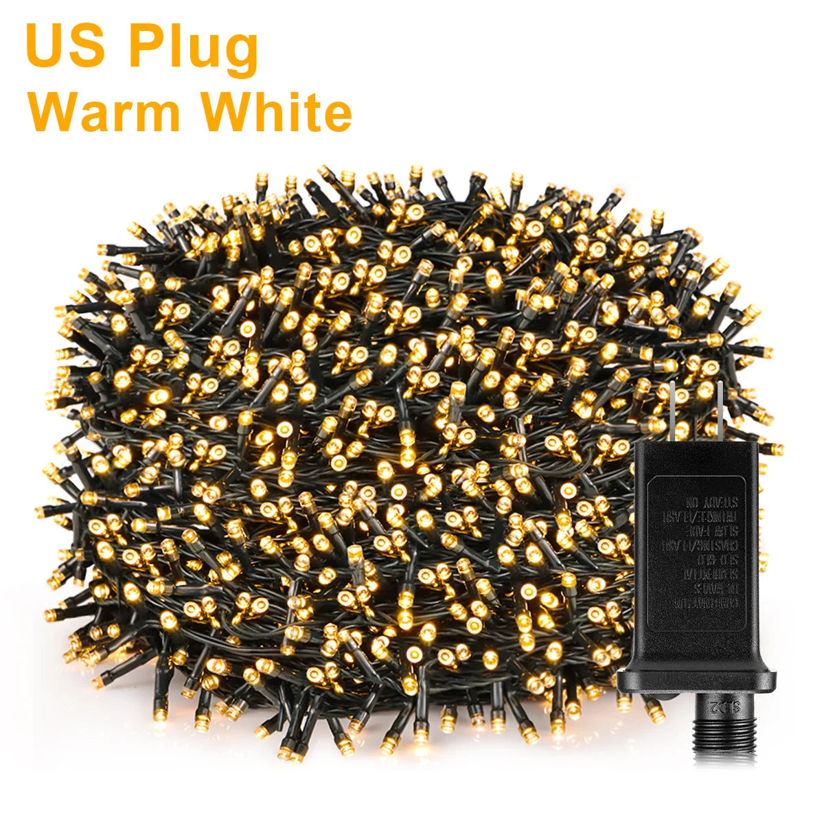Energy Saving LED Outdoor Garden String Lights 10M 20M 30M 50M 100M Solar/EU/US Plug Charging LED Christmas Lawn Luminous Lamp