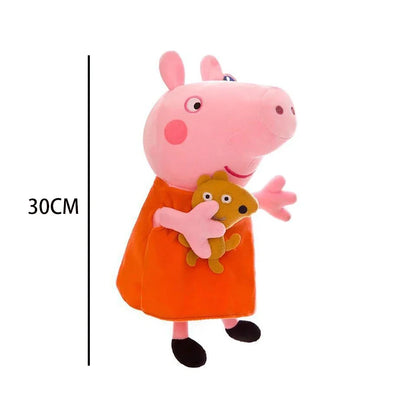 Jouets Peppa Pig 30CM Kawaii Cochonnet George Cochonnet Papa Cochonnet Maman Dessins Animés Poupées Décoration Chambre d'Enfants Coussins Oreillers Cadeaux