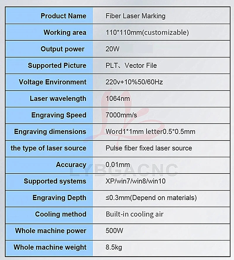 Fiber Laser Marking Machine 20W Mobile Control for Jewelry Metal Engraving Cutting 110x110mm Lens Computer Laser Marker 220V110V