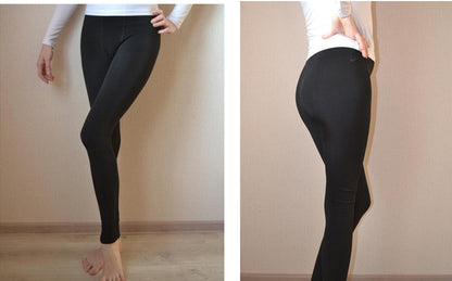 Femmes hiver Leggings chaud Leggins taille haute couleur unie velours femmes épaissi velours Leggings décontracté extensible Leggings