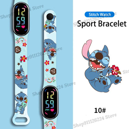 Montres Stitch pour enfants, filles, étanche, sport, écran tactile, pour femmes, horloge numérique étanche, bracelet, cadeaux exquis