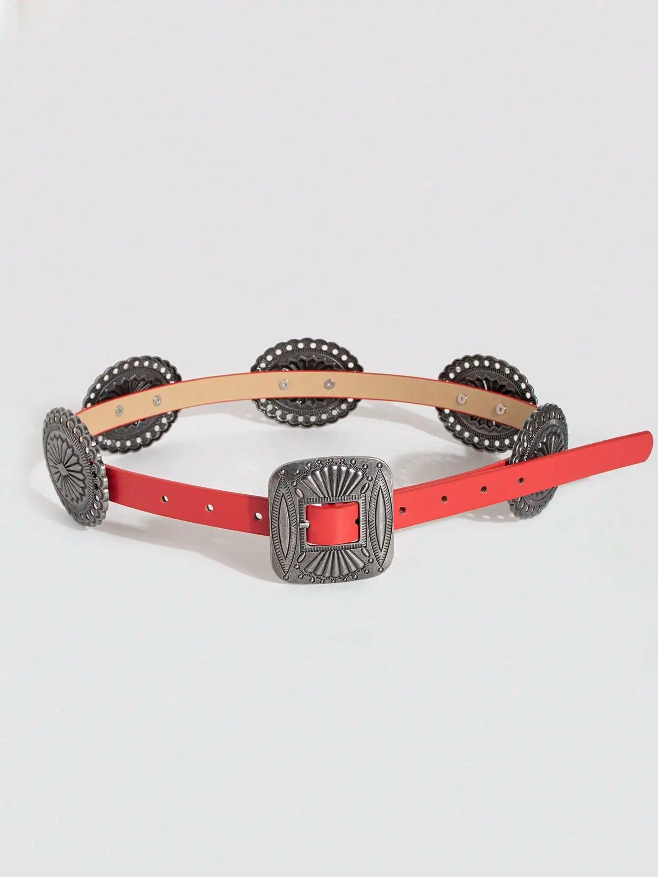 Ceinture robuste en métal sculpté pour femmes, 1 pièce, Style Punk, accessoire Cowboy Cowgirl, Boho