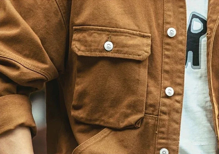 Manteau de cowboy pour hommes bouton automne lâche nouveau blouson en jean homme taille L mode rétro japonaise Cowgirl vêtement élastique à bas prix