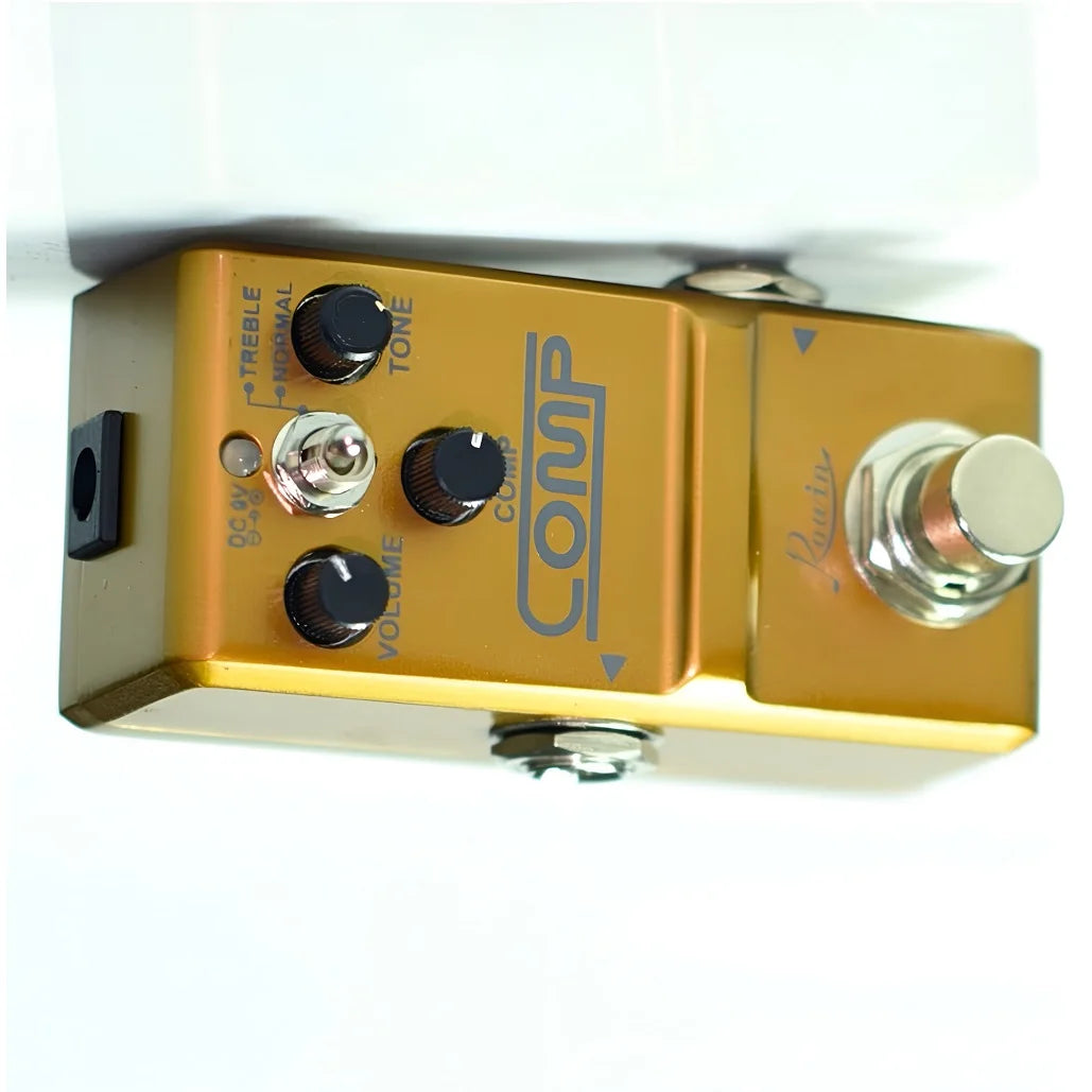 Rowin meilleur effet de Compression de pédale de compresseur de guitare de boîte de Comp analogique pour pédale de basse de guitare électrique True Bypass CS-3