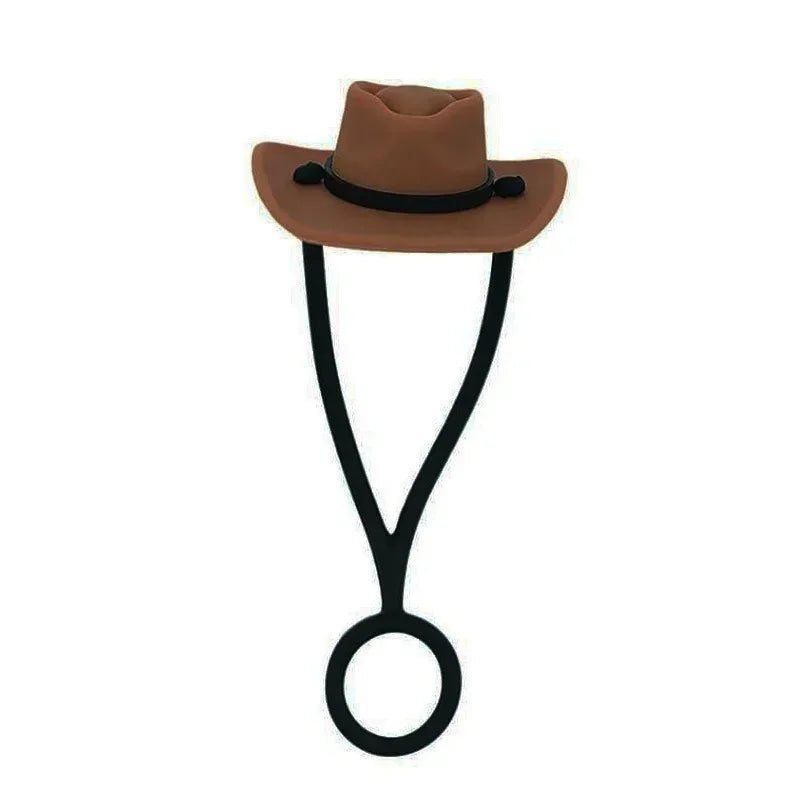 Silicone Cowboy Hat Straw Covers Caps Dustproof Cute Protector Mug Straw Tip for 30 40Oz Tumbler Water Bottle Decor Accessories