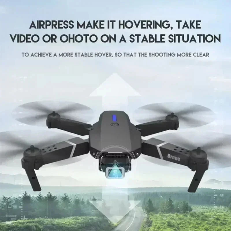 Drone professionnel E88 4K avec caméra grand angle HD 1080P, WiFi, FPV, recommandé de tenir un importateur RC pliable, hélicoptère quadrirotor, jouets pour enfants