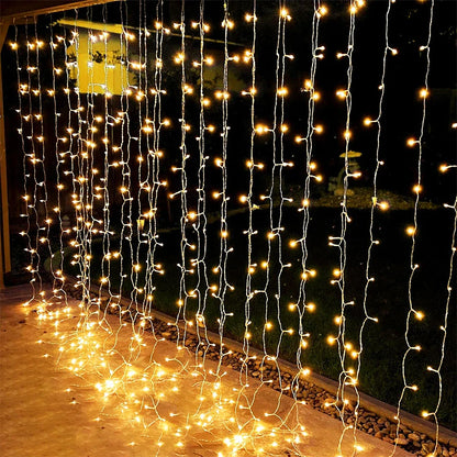 220V LED Curtain Light, Holiday Curtain String Light, Indoor and Outdoor, Christmas Decoration, Fairy Lights