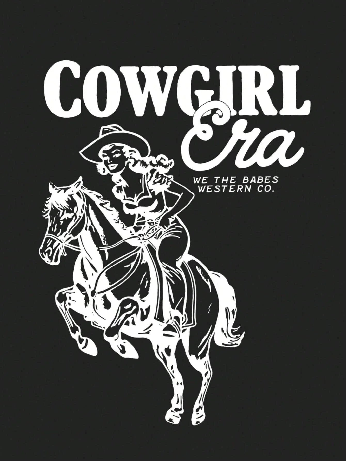 Cowgirl Graphic Cartoon Slogan Women Cotton Tshirt Cartoon  Fashion Brand Summer Round Neck Short Sleeve Basic Top Casual Tee