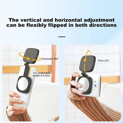 Magnetic Phone Selfie Light Mobile Phone Fill Light with Mirror Folding LED Phone Fill Light Rechargeable for Makeup Photography