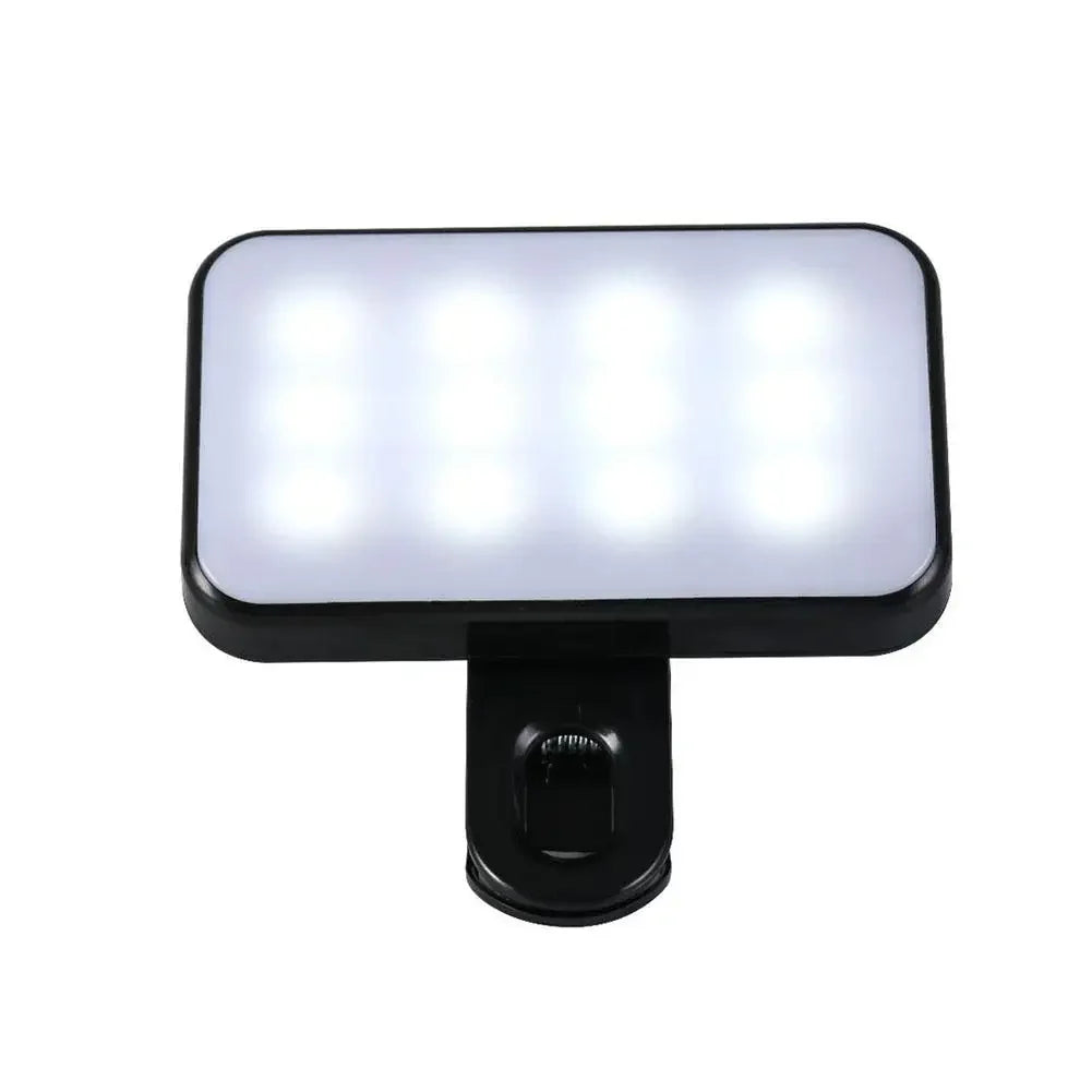 Mini flash pour téléphone portable, lumières pour Selfie, rechargeables, 3 Modes de luminosité, Clip réglable pour ordinateur portable, lumière de remplissage pour téléphone portable