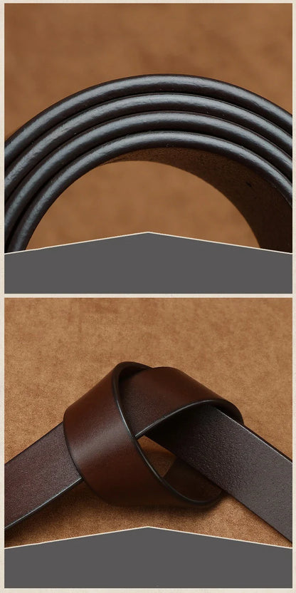 Ceinture à boucle ardillon en cuir véritable pur cuir de vachette de 3,3 cm pour hommes, jeans de haute qualité, ceinture de cowboy, créateur de mode masculine