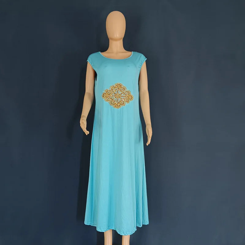 Abaya-Robes de soirée pour femmes, caftan musulman, manches évasées, robe brodée en dentelle dorée, trempée Jalabiya, Ramadan, ensemble de 2 pièces