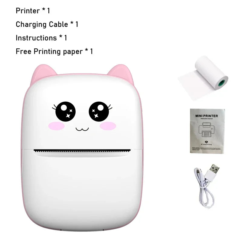 MINI Portable Thermal Printer Wireless Memo Label Machine 200dpi Bluetooth Inkless Pocket Imprimante Phone Notes Printing Paper