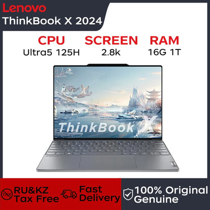 PC portable Lenovo Thinkbook X 2024 AI 13,5" 2,8K 120Hz Intel Core Ultra 5 125H/Ultra 9 185H 16G/32GB RAM 8400MHz PCIE4.0