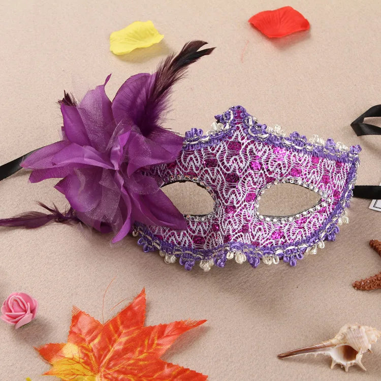 Masques de mascarade de mariage, maquillage d'halloween, dentelle, Costume noir vénitien, masque pour les yeux Vintage pour dame, robe de soirée fantaisie Cosplay