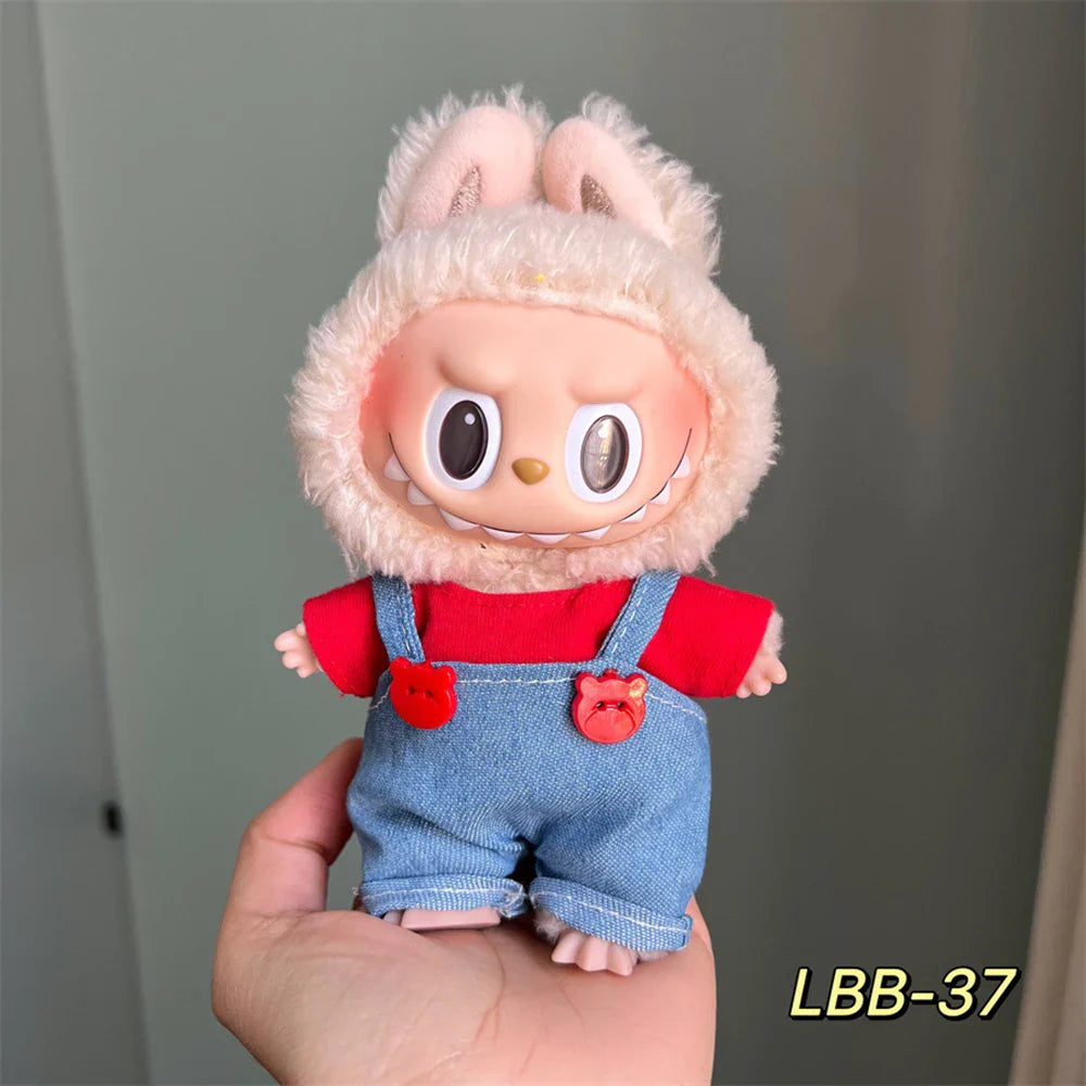 Labubu Plush Doll Clothing Accessories 17cm Labubu Different Styles Colors Styles Series Clothing Accessories Set Gifts