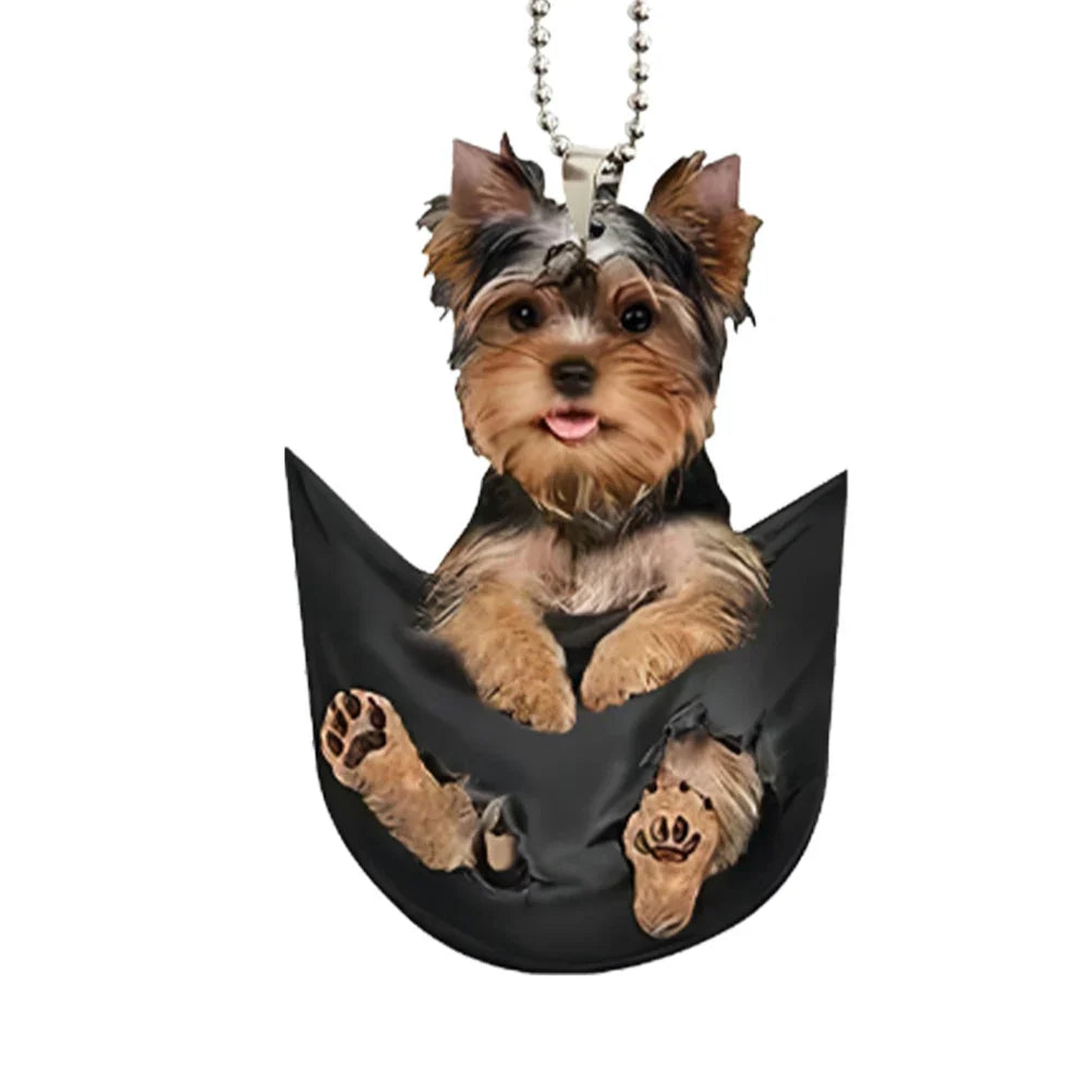 Cute Dog Car Hanging Home Tree Pendant Halloween Christmas Tree Pendant Home Decoration Window Car Ornament Backpack Ornament